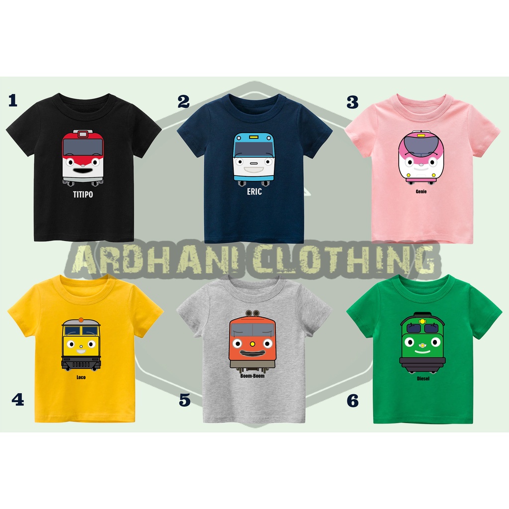 KAOS ANAK TITIPO KERETA FREE NAMA