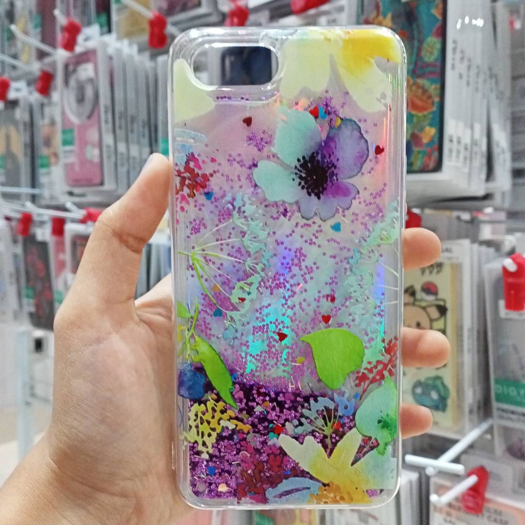 Case hp  realme 7i C17 A1K REALME C2  C11 Glitter Dynamic Liquid Quicksand Case Motif cewe kaktus heart bts