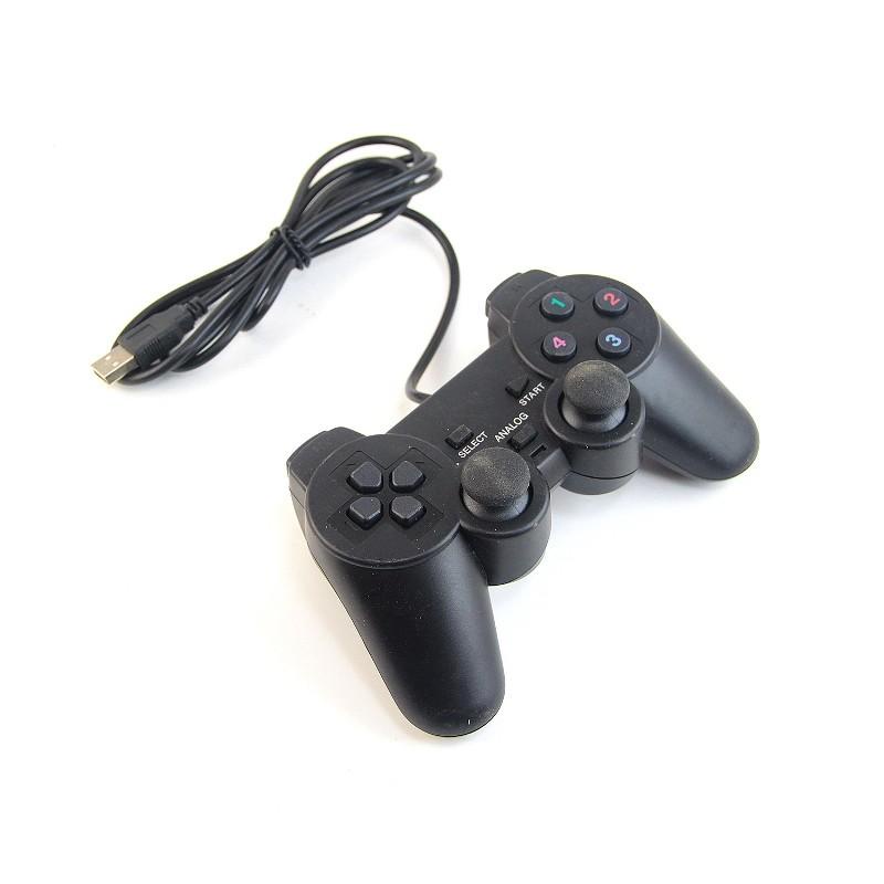 STICK USB MURAH / JOYSTICK GAME USB PC / LAPTOP / PS SINGLE GETAR WARNA TRANSPARAN / FULL HITAM R-ONE FULL LED