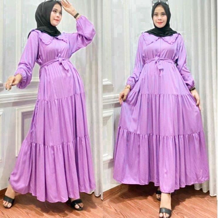 Recomended.. GAMIS NOORA RAYON POLOS SUSUN REMPEL BUSUI