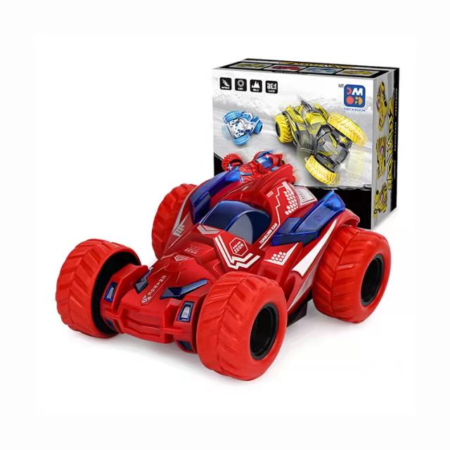 Mainan Mobil Pull Back Cars Monster Truck Turnable Head Vehicles 360 Turn Shockproof Inertia Cars Friction Powered Push and Go Toy Cars