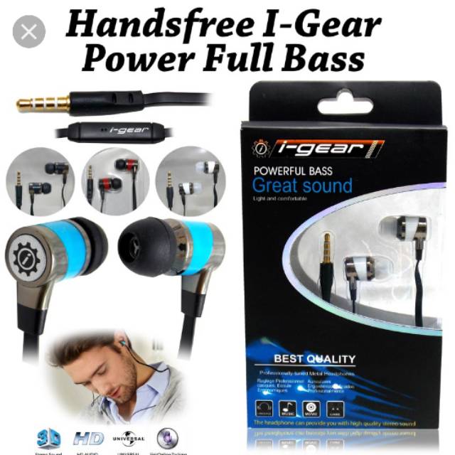 Handsfree/ headset I-gear power full bass