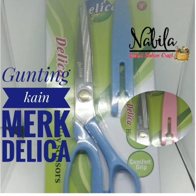 

(Satuan) Gunting kain / kertas plus tutup merk delica gunting perlengkapan kantor