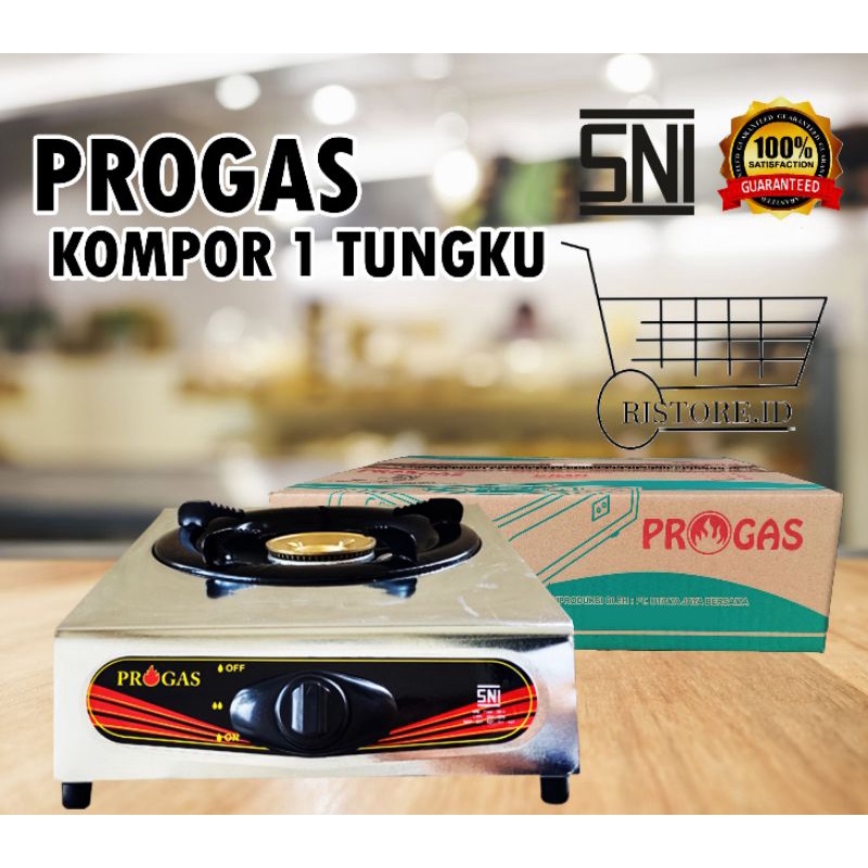 Kompor Gas 1 Tungku PROGAS PG-169 - KOMPOR GAS PROGAS STAINLESS 1 TUNGKU - Kompor Murah