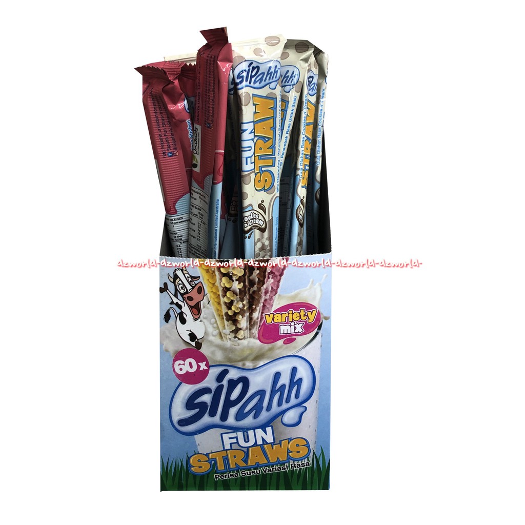 Sipahh Fun Straws 1pcs Sedotan Dengan Rasa Susu 1 pcs Sipah Staw Sedotan Isi Sipah Si Pah Strow