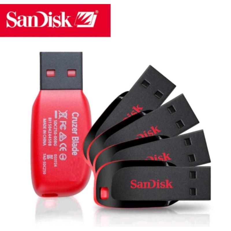 SanDisk Cruzer Blade CZ50 USB Flash Drive - 2.4.8.16.32.64GB