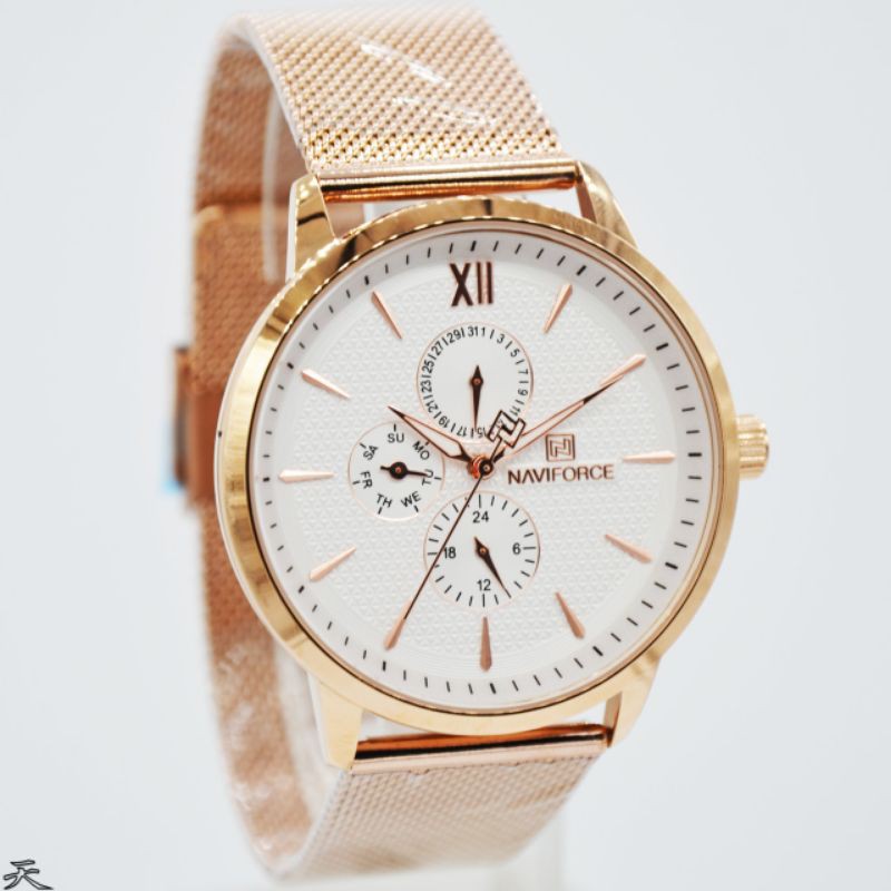 Jam Tangan Pria Naviforce NF 3003 Rantai Pasir Original Murah