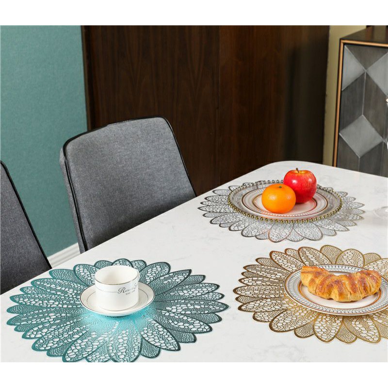 PVC elegant Placemat / Tatakan piring meja makan motif