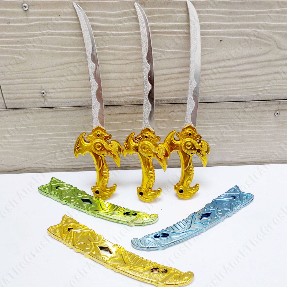 Pedang Chrome Dragon PLASTIK Mainan Bajak Laut Pirates Sword Kstria Naga