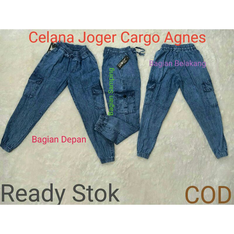 Celana Jeans / Celana Joger Jeans Anak / Celana Jeans Panjang Anak / Celana Cargo Anges Anak  ( Ukuran M. L. XL / 24.25.26)