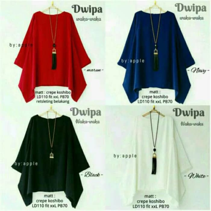 Atasan Wanita - Blus Sifon - Blouse Wanita Atasam Blouse Batwing Kebaya Ayana Jumbo Produk Terbaik