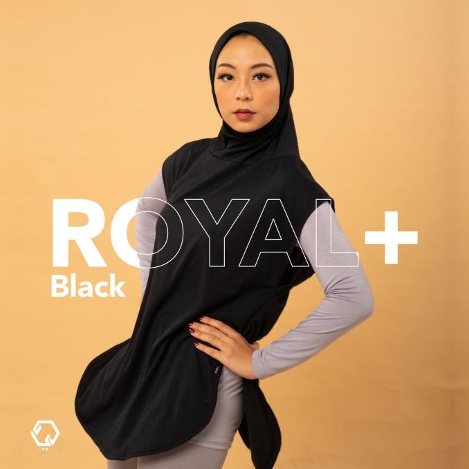 Hijab Olahraga- REYD Royal+ Black TERHEBOH