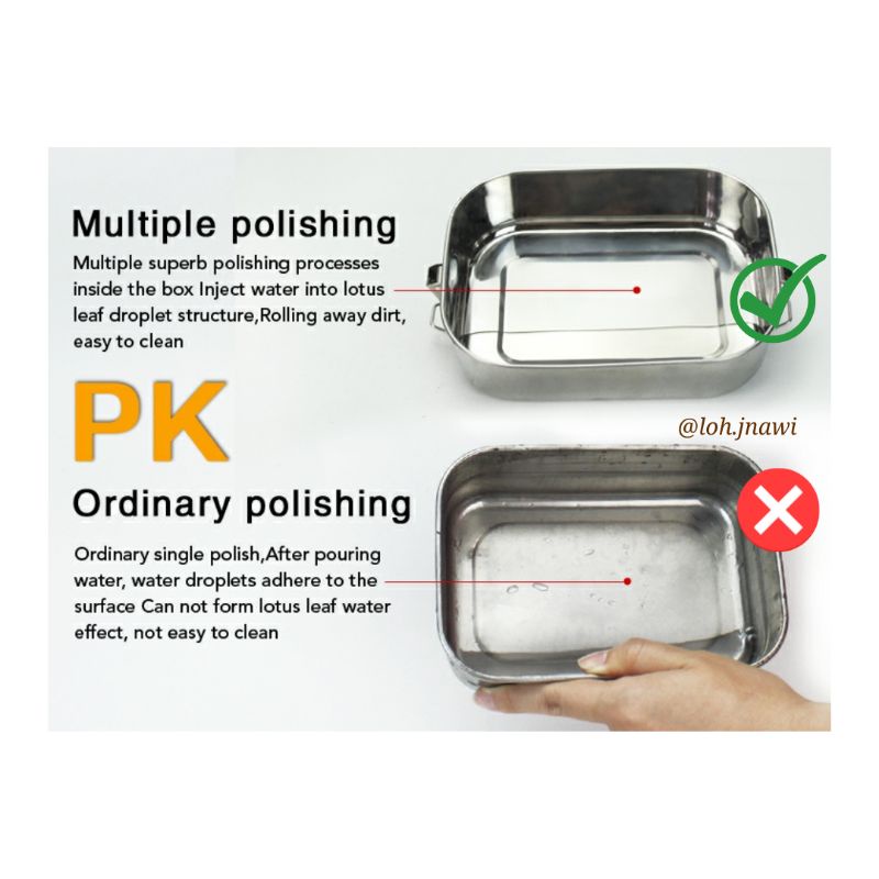 Lunch Box Stainless Steel 1400 ml Premium Anti Tumpah