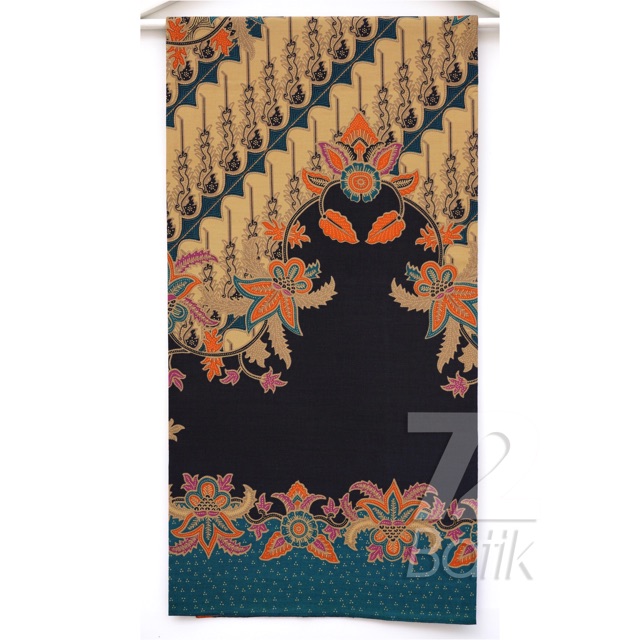 KAIN BATIK KATUN Premium Motif Parang Warna Oranye Orange Hijau Tua Krem Cream 728361 Cap 72 Jarik Jarit Samping Kebat Panjang Batik Katun Modern Premium Bahan Seragam Batik Pernikahan Kantor Keluarga Murah Kamen Jadi Batik Bali Lembaran