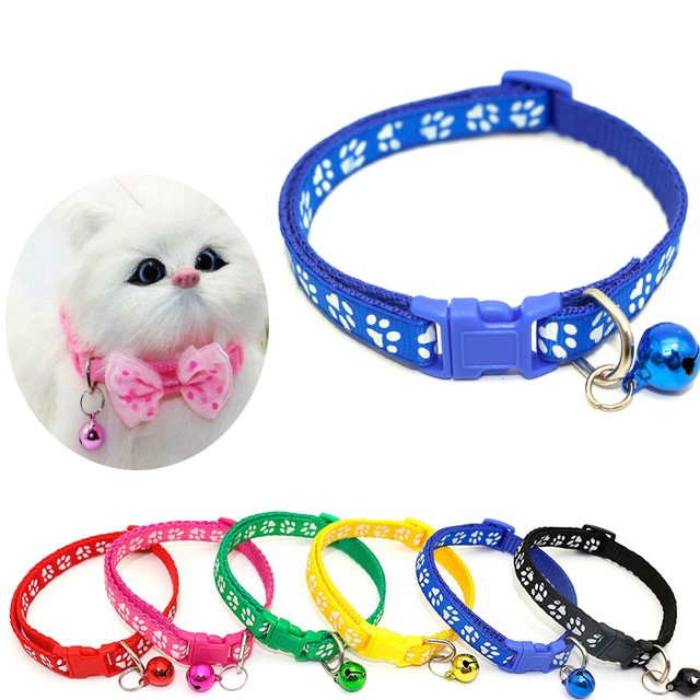 Kalung Reflektif Adjustable Bahan Nylon untuk Kucing