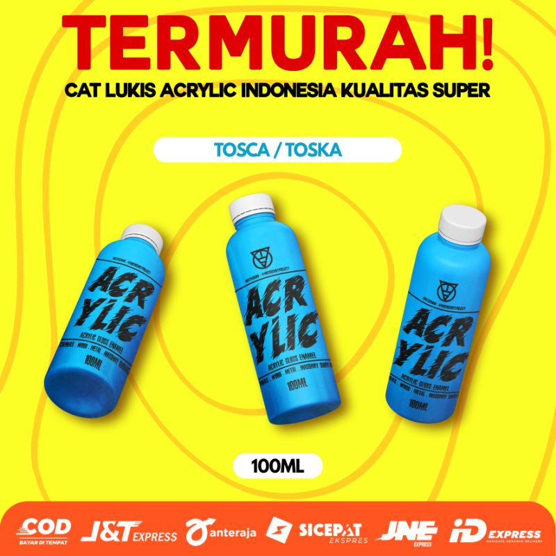 

Cat Lukis Kanvas 100ml Tosca - Cat Akrilik - Acrylic Cat Sterefoam