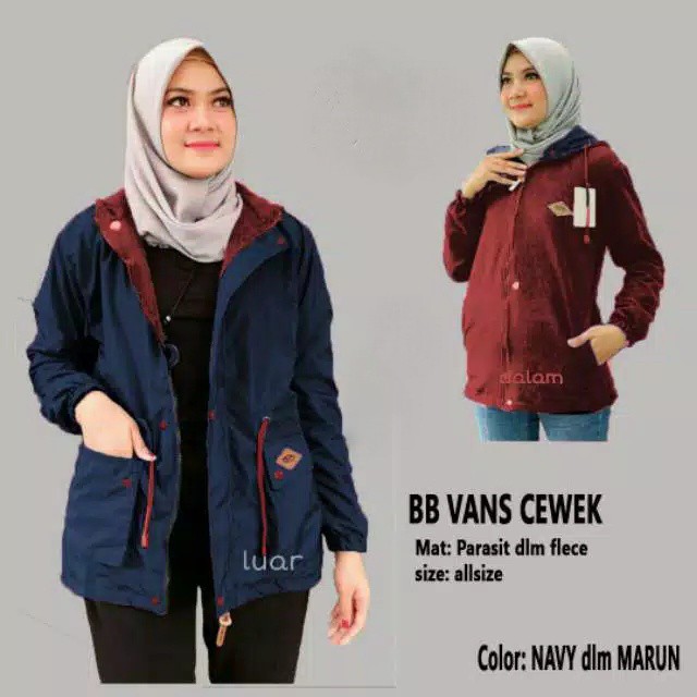 Jaket Parka Cewek Size L XL XXL