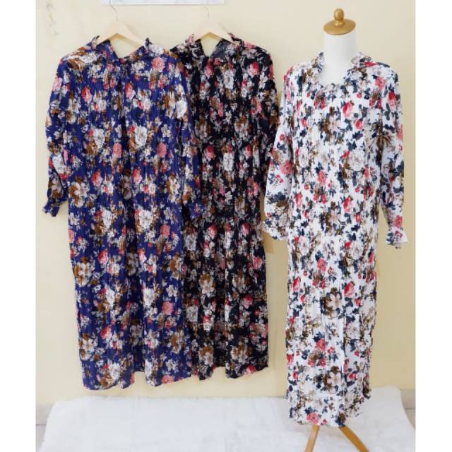 Anissa dres/dress plisket import/dress plisket import