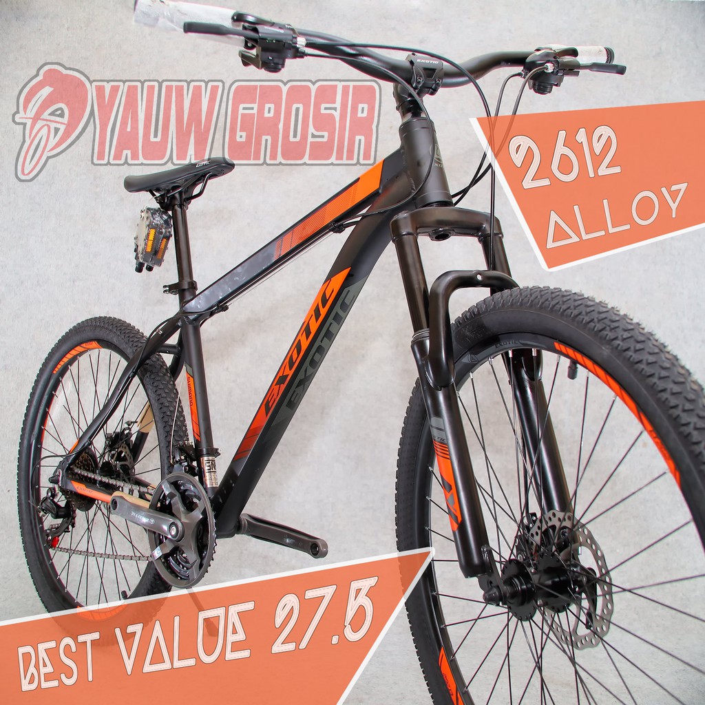 Sepeda MTB Alloy Exotic 2612 27.5" Shimano Garansi Resmi