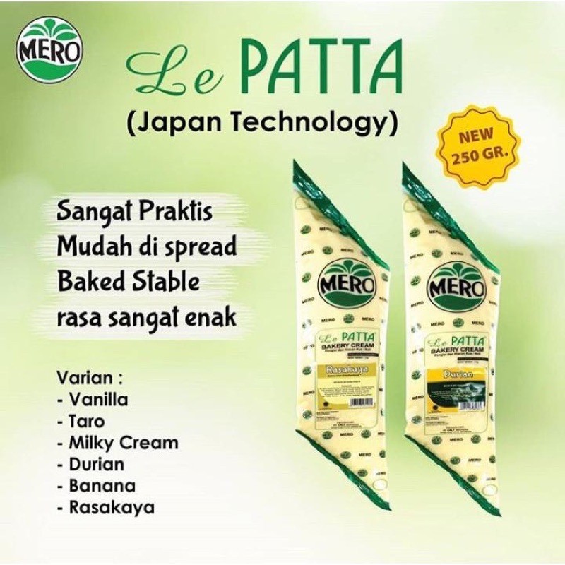 

MERO LE PATTA 1KG BAKERY CREAM/ Isian Roti Lepatta/ Filling LBC