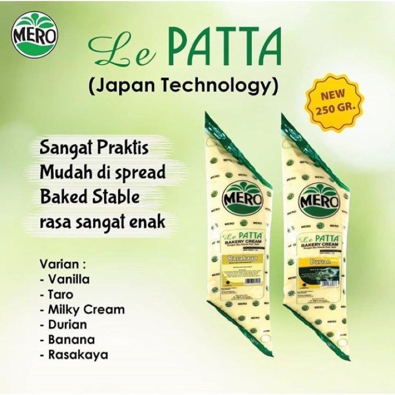 MERO LE PATTA BAKERY CREAM 1KG/ Isian Roti Lepatta/ Filling LBC