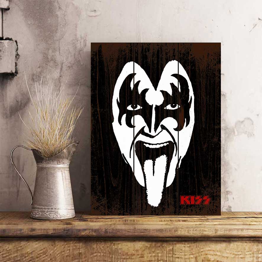 Poster Band KISS Hiasan Dinding Poster Kayu Pajangan Tembok Walldekor