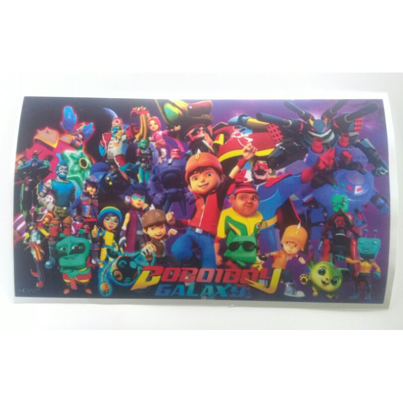 Sticker Indoor OutDoor Boboiboy Galaxy Besar 20×12cm FullColors (Kualitas Bagus waterproof )