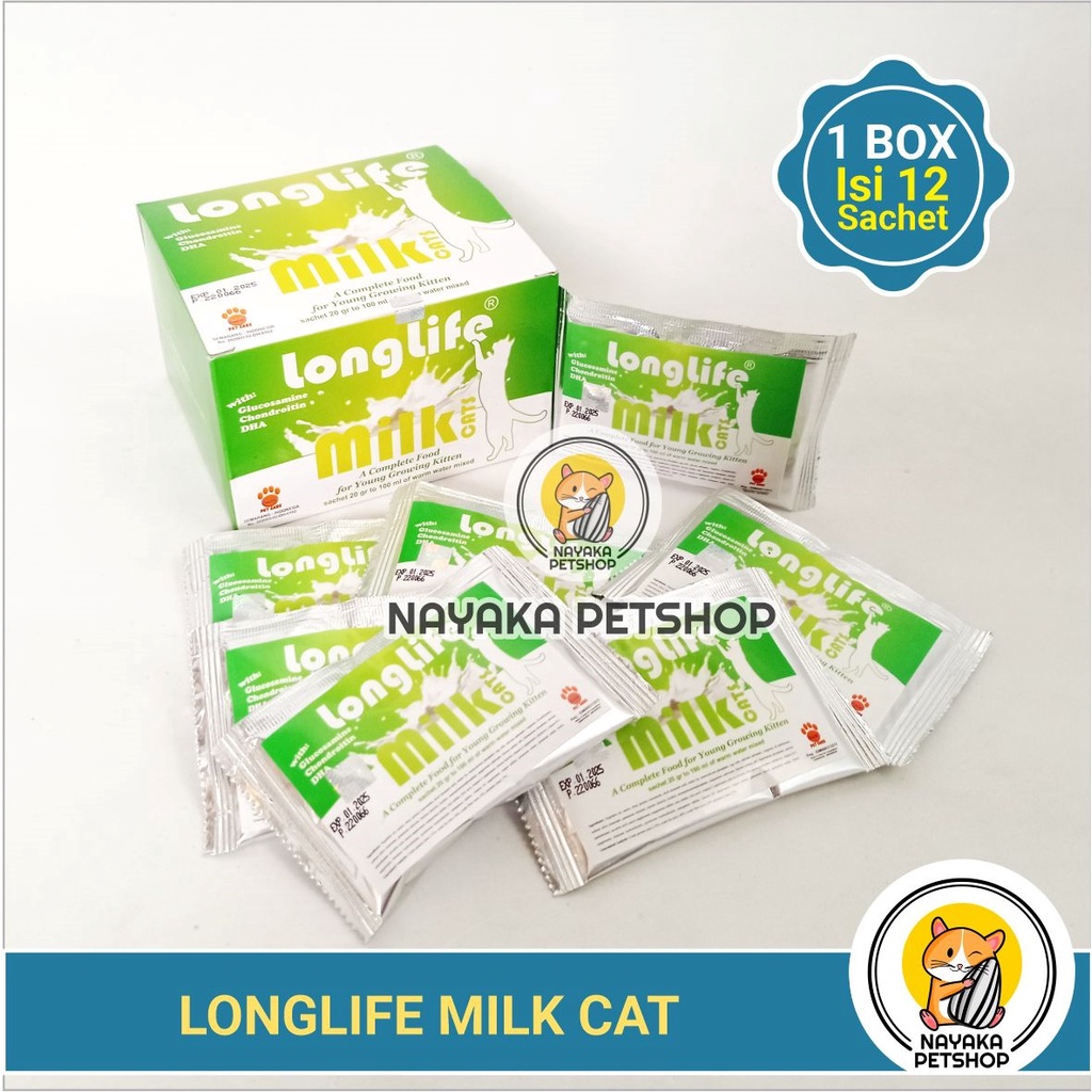 Longlife Milk Cat 1  Box Dus Susu Anak Kucing Kitten