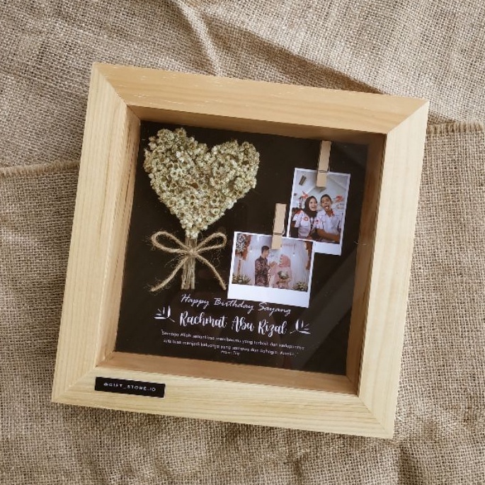 

GIFT RUSTIC EDELWEIS CUSTOM UKURAN 20X20CM