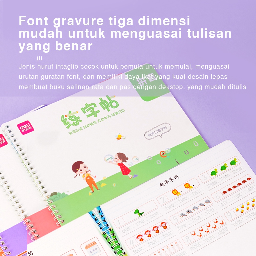 Deli Smart Learning Pen / Edukasi Belajar Mandarin Anak Pulpen Pintar Bersuara Buku Bergambar 83550