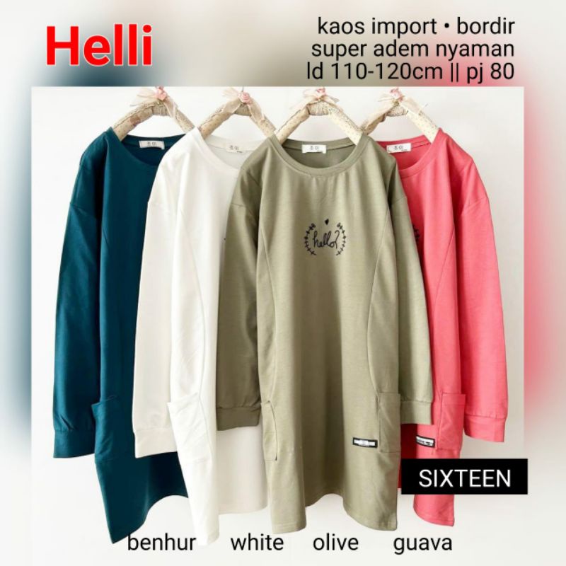 HELLI TUNIK KAOS IMPORT BORDIR BY SIXTEEN