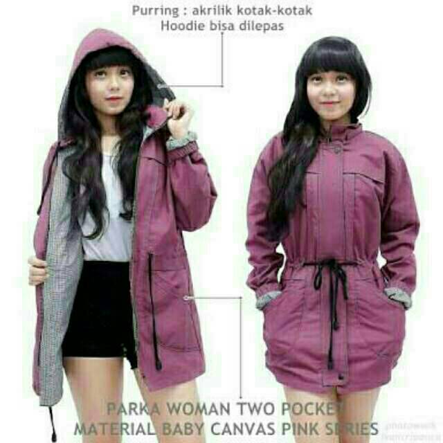 JAKET PARKA CEWEK/JAKET CANVAS CEWEK/JAKET MASAKINI/JAKET MUSLIMAH