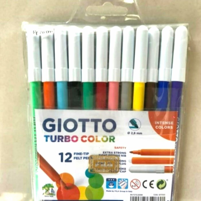 

Spidol 12 Warna GIOTTO Turbo Color