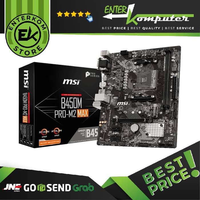 Motherboard Msi B450m Pro M2 Max Am4 Amd B450 Ddr4 Usb3 2 Sata3 Shopee Indonesia