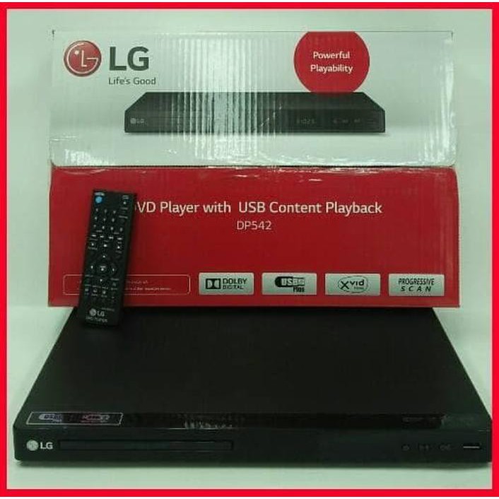 DVD Player LG DP542 USB GARANSI RESMI - Hitam