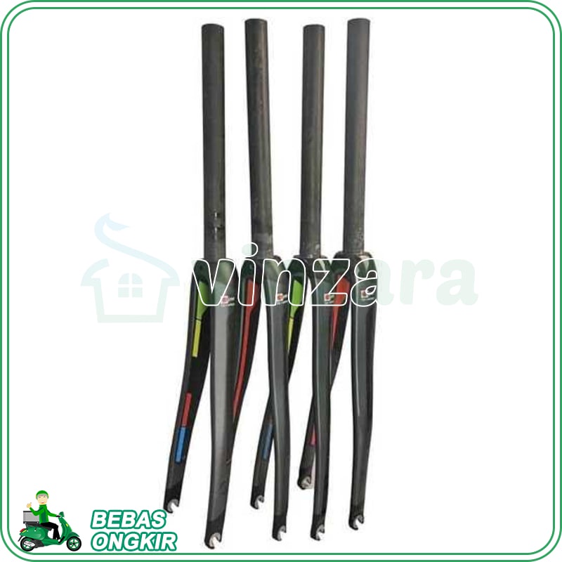 Fork FIBER CARBON SUPER TOP 700 C RIGID GARPU SEPEDA BALAP 700C ROAD BIKE HYBRID TOURING FIXIE 26 27