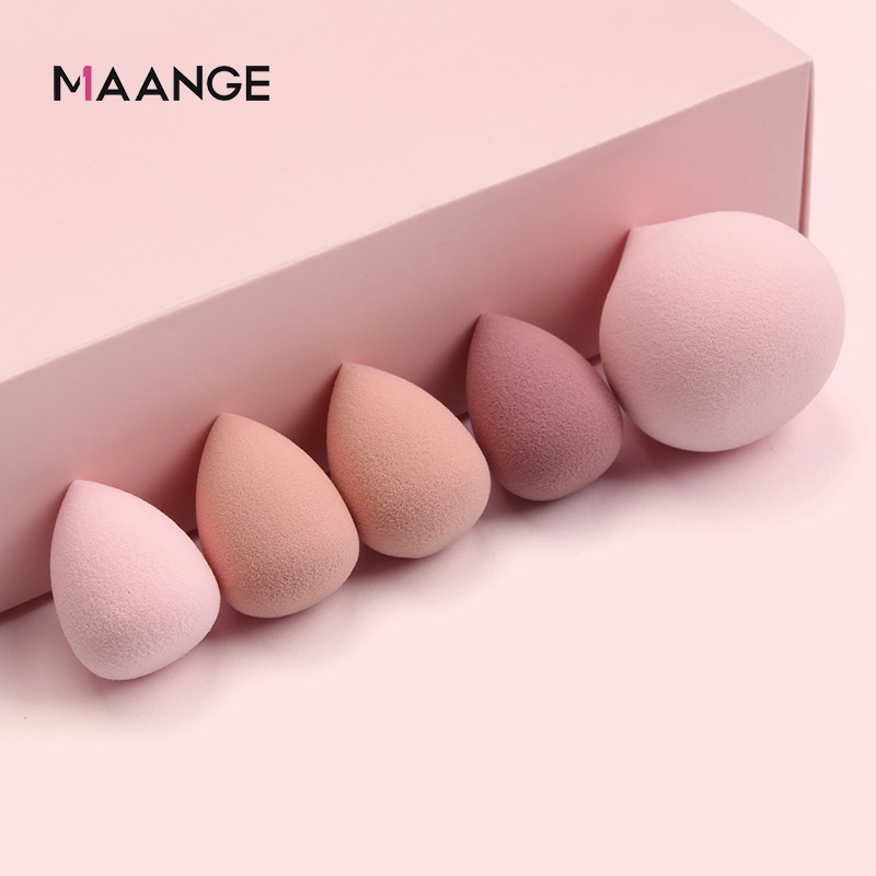 MAANGE 9Pcs/Set Make up Brushes Set Soft Fluffy Hair Brush Kit With 5Pcs Beauty Sponges Soft Multifunction Beauty Tool