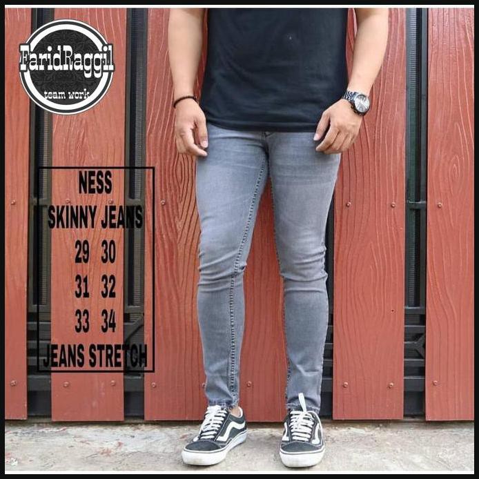 Celana jeans abu / celana panjang pria / celana cowok