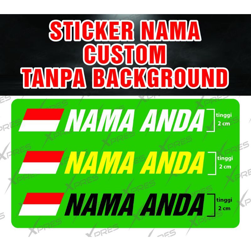 Jual Sticker Nama Bendera Tanpa Background Shopee Indonesia