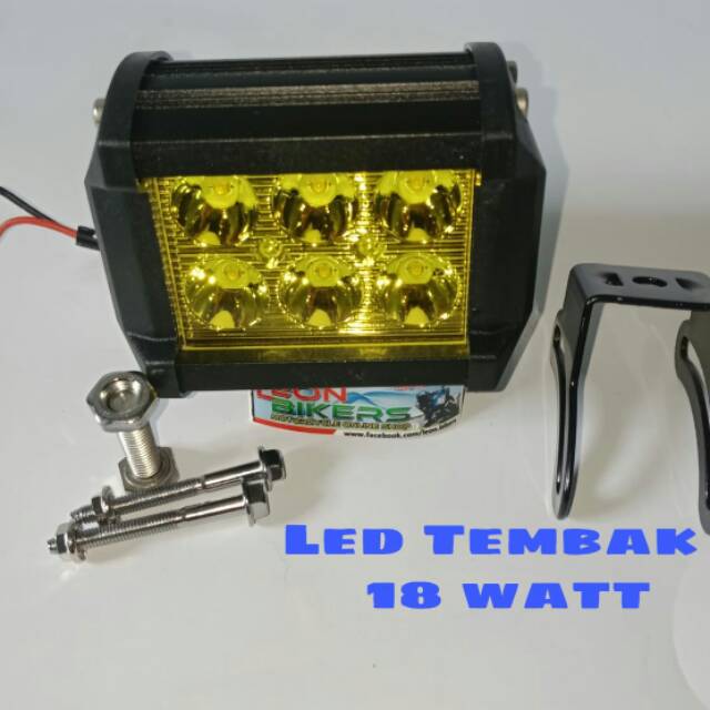 Led 6mata kotak kuning