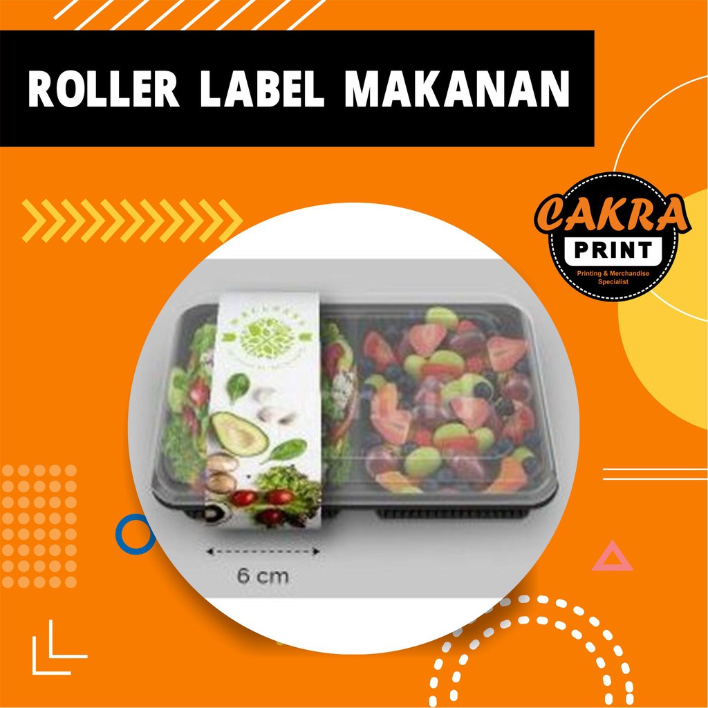 Cetak Roller Label  Pengikat Penggulung Box  Makanan  Bento 