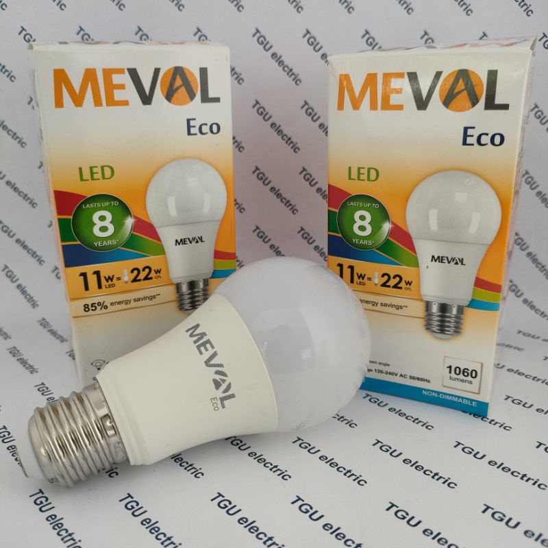 Lampu LED eco Meval 7 W 7 Watt putih dan kuning