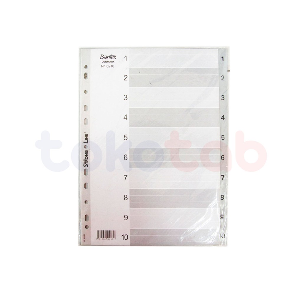 

Tokotab - Devider BANTEX NR6210 Index 1-10 Grey