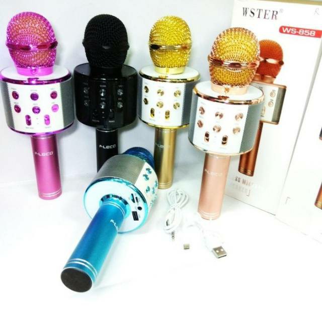 mic karaoke bluetooth wireless portable WS 858