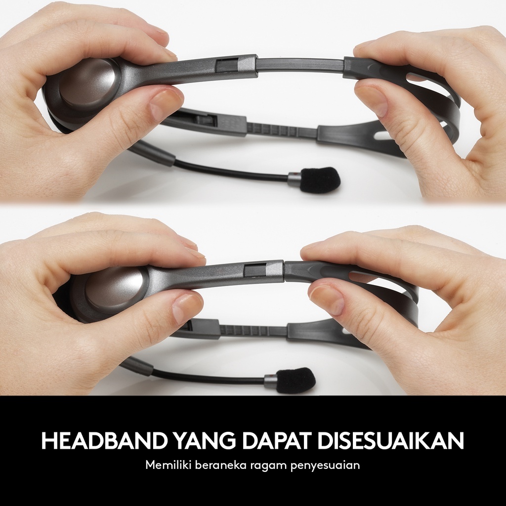 Logitech H111 Headset Stereo dengan Headband Adjustable dan Single Jack 3.5mm