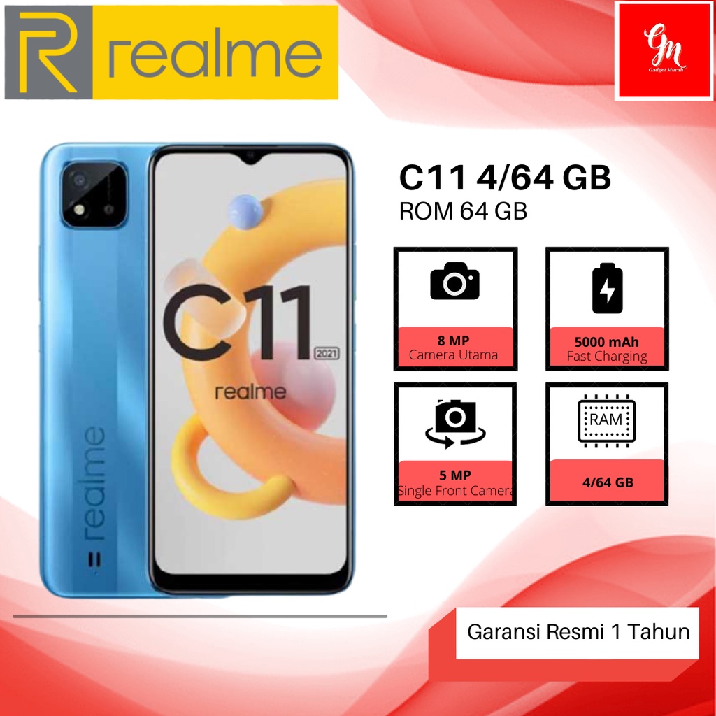 realme c11 4 64 gb garansi resmi 1 tahun