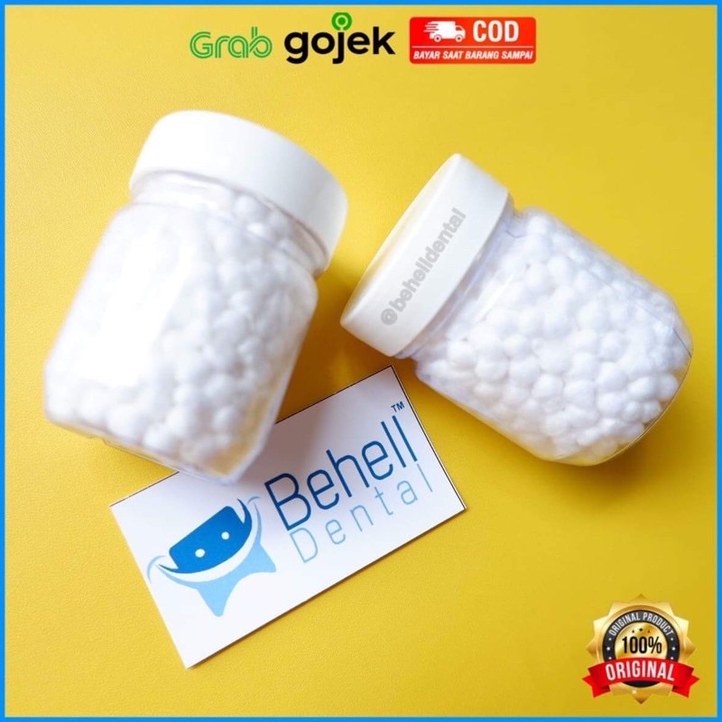 DENTAL COTTON PALLET KAPAS TAMBAL GIGI BERLUBANG - KAPAS ORTHO PELLET  PALET PALLET PELET . KAPAS   TAMBALAN PENAMBAL GIGI BOLONG ROLL KECIL COTON - BEHELLDENTAL