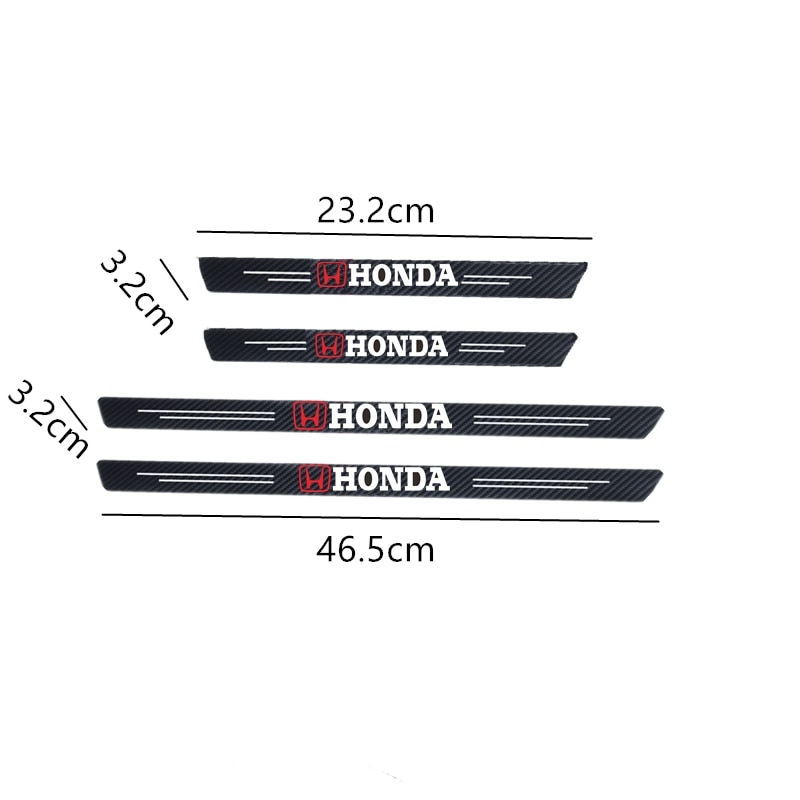 4Pcs Stiker Pelindung Pintu Mobil Bahan Carbon Fiber Untuk Honda City 2020 Jazz Civic Fc CRV Accord BRV