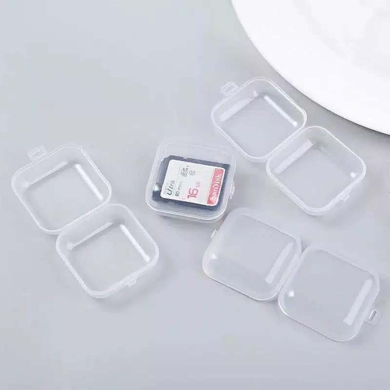 KOTAK MINI KECIL TEMPAT PERHIASAN ANTING MEMORY CARD EARPLUG KOTAK PLASTIK SERBAGUNA MINI BOX