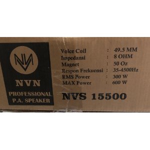 Speaker 15 inc NVN 15500 Limited